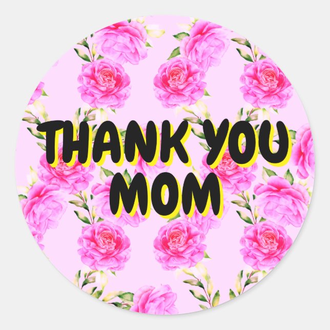 Dank an die Mütter | Rosenkleber Runder Aufkleber (Vorderseite)