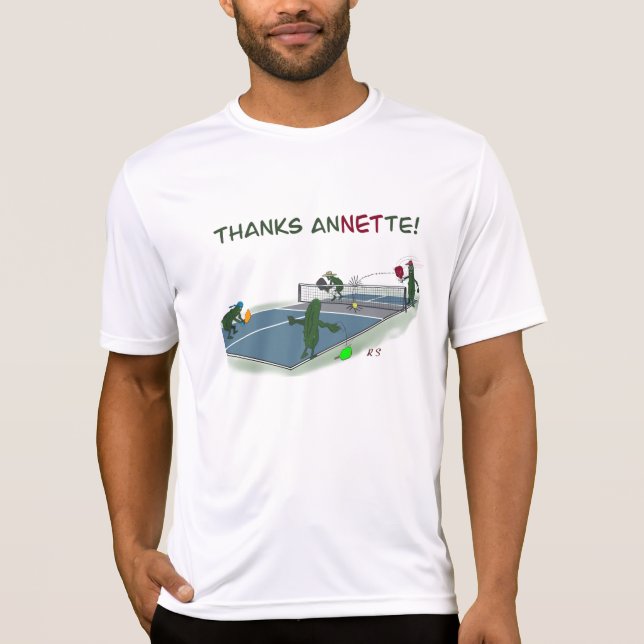 Dank Annette pickleball trifft das Netz T-Shirt (Vorderseite)