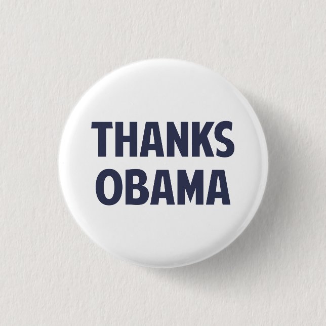 Dank Barack Obama Button (Vorderseite)
