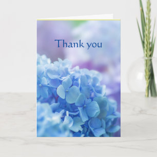 Dank Beautiful Blue Hydrangea Garden Blume Karte