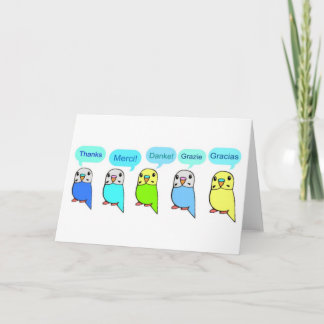 Dank-budgies Dankeskarte