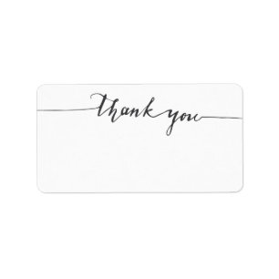 Dank Calligraphy Blank Write-In-Adresse Adressaufkleber