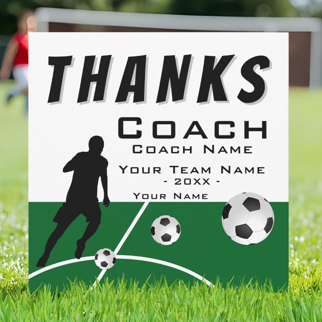 Dank Coach Soccer Player Extra Größe Dankeskarte (Von Creator hochgeladen)