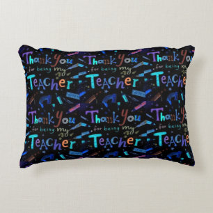 ***DANK, DASS SIE LEHRER*** PILLOW SCHWARZ WIEDER  DEKOKISSEN