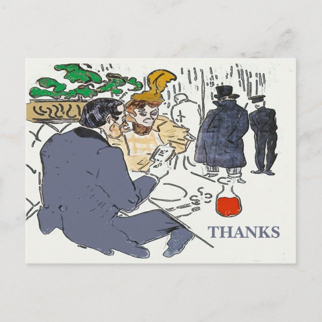 Dank der Postcard im Restaurant Postkarte (Vorderseite)