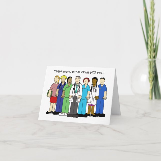 Dank des medizinischen Personals von HSE Karte (Vorderseite)