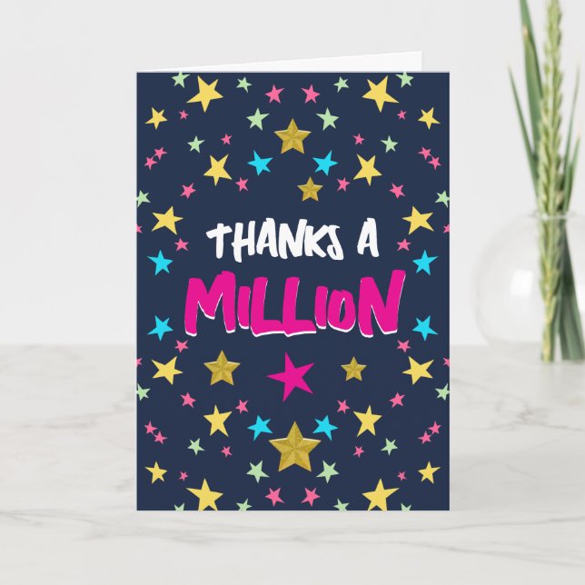 Dank einer Million-Card-Grüße Karte (Vorderseite)