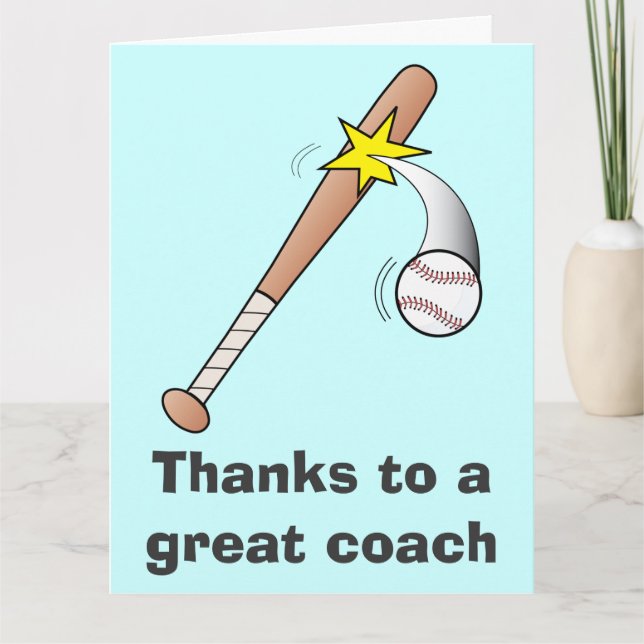 Dank eines großartigen Baseballtrainers aus dem Te Dankeskarte (Vorderseite)