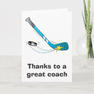 Dank eines großen Hockeytrainers Dankeskarte