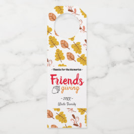 Dank Friendsgiving Geschenk Flaschenanhänger