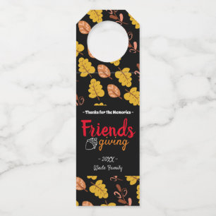 Dank Friendsgiving Geschenk Flaschenanhänger