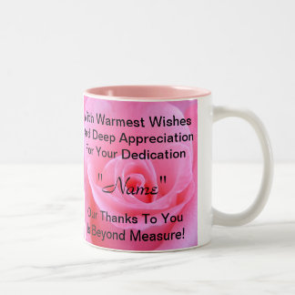 Dank für Anerkennung Zweifarbige Tasse