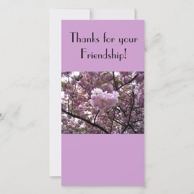 Dank für Ihre Freundschafts-Foto Karte (Vorderseite)