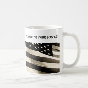 Dank für Ihren Service, amerikanische Flagge Kaffeetasse
