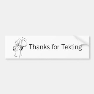 "Dank für Texting" - Leute makin Autoaufkleber