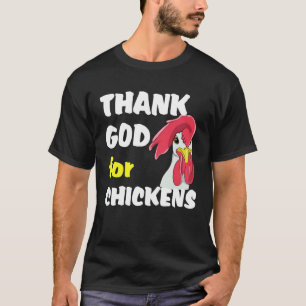 Dank Gott für Hühner Farm Hennen Hahn Männer Frau T-Shirt
