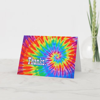 Dank-Groovy Regenbogen-Spirale-Krawatten-Karte Dankeskarte