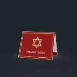 DANK IHNEN Bar mitzvah goldener Stern bordeauxrot Dankeskarte<br><div class="desc">[ HINWEIS - DER GOLD-EFFEKT IST EIN DRUCKENDES BILD ] Ein modernes, einfaches Design für ein DANK YOU CARD Setup als Vorlage. Es ist einfach für Sie, Ihre eigenen Daten hinzuzufügen, oder auf die Schaltfläche Anpassen zu drücken und Sie können Text, Schriftart, Größen etc. TIPP: 1 hinzufügen oder ändern. Um...</div>