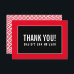 DANK IHNEN BAR MITZVAH minimalistisches Gitter rot Dankeskarte<br><div class="desc">per kat massard >>> https://linktr.ee/simplysweetpaperie << Eine einfache, stilvolle Art zu sagen, danke an Ihre Gäste für die Teilnahme an Ihrer Veranstaltung. Als Vorlage können Sie ganz einfach Ihre eigenen Daten hinzufügen oder auf die Schaltfläche Anpassen klicken und Text, Schriftart, Größen etc. hinzufügen oder ändern TIPP: 1. Um Grafiken zu...</div>