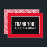 DANK IHNEN BAR MITZVAH minimalistisches Gitter rot Dankeskarte<br><div class="desc">per kat massard >>> https://linktr.ee/simplysweetpaperie << Eine einfache, stilvolle Art zu sagen, danke an Ihre Gäste für die Teilnahme an Ihrer Veranstaltung. Als Vorlage können Sie ganz einfach Ihre eigenen Daten hinzufügen oder auf die Schaltfläche Anpassen klicken und Text, Schriftart, Größen etc. hinzufügen oder ändern TIPP: 1. Um Grafiken zu...</div>
