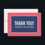 DANK IHNEN BAR MITZVAH moderne geometrische Marine Dankeskarte<br><div class="desc">per kat massard >>> https://linktr.ee/simplysweetpaperie << Eine einfache, stilvolle Art zu sagen, danke an Ihre Gäste für die Teilnahme an Ihrer Veranstaltung. Als Vorlage können Sie ganz einfach Ihre eigenen Daten hinzufügen oder auf die Schaltfläche Anpassen klicken und Text, Schriftart, Größen etc. hinzufügen oder ändern TIPP: 1. Um Grafiken zu...</div>