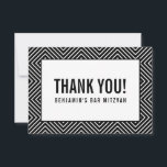 DANK IHNEN BAR MITZVAH moderne geometrische Schwar Dankeskarte<br><div class="desc">per kat massard >>> https://linktr.ee/simplysweetpaperie << Eine einfache, stilvolle Art zu sagen, danke an Ihre Gäste für die Teilnahme an Ihrer Veranstaltung. Als Vorlage können Sie ganz einfach Ihre eigenen Daten hinzufügen oder auf die Schaltfläche Anpassen klicken und Text, Schriftart, Größen etc. hinzufügen oder ändern TIPP: 1. Um Grafiken zu...</div>