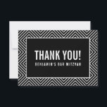 DANK IHNEN BAR MITZVAH moderne geometrische Schwar Dankeskarte<br><div class="desc">per kat massard >>> https://linktr.ee/simplysweetpaperie << Eine einfache, stilvolle Art zu sagen, danke an Ihre Gäste für die Teilnahme an Ihrer Veranstaltung. Als Vorlage können Sie ganz einfach Ihre eigenen Daten hinzufügen oder auf die Schaltfläche Anpassen klicken und Text, Schriftart, Größen etc. hinzufügen oder ändern TIPP: 1. Um Grafiken zu...</div>