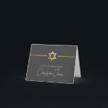 DANK IHNEN Bar mitzvah moderne goldgraue Sterne Dankeskarte<br><div class="desc">[ HINWEIS - DER GOLD-EFFEKT IST EIN DRUCKENDES BILD ] Ein modernes, einfaches Design für DANK YOU CARD Setup als Vorlage. Es ist einfach für Sie, Ihre eigenen Daten hinzuzufügen, oder auf die Schaltfläche Größe zu drücken und Sie können Text, Schriftart, Anpassungen, etc. TIPP: 1 hinzufügen oder ändern. Um die...</div>