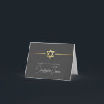 DANK IHNEN Bar mitzvah moderne goldgraue Sterne Dankeskarte<br><div class="desc">[ HINWEIS - DER GOLD-EFFEKT IST EIN DRUCKENDES BILD ] Ein modernes, einfaches Design für DANK YOU CARD Setup als Vorlage. Es ist einfach für Sie, Ihre eigenen Daten hinzuzufügen, oder auf die Schaltfläche Größe zu drücken und Sie können Text, Schriftart, Anpassungen, etc. TIPP: 1 hinzufügen oder ändern. Um die...</div>