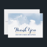DANK IHNEN BAR MITZVAH Moderner Stern Blau Wasserf Dankeskarte<br><div class="desc">per kat massard >>> kat@simplysweetPAPERIE.com << Eine einfache, stilvolle Art zu sagen, danke an Ihre Gäste für den Besuch Ihres Kindes BAR MITZVAH Setup als Vorlage ist es einfach für Sie, Ihre eigenen Daten hinzuzufügen, oder klicken Sie auf die Schaltfläche Anpassen und Sie können hinzufügen oder ändern Text, Schriftart, Größen...</div>