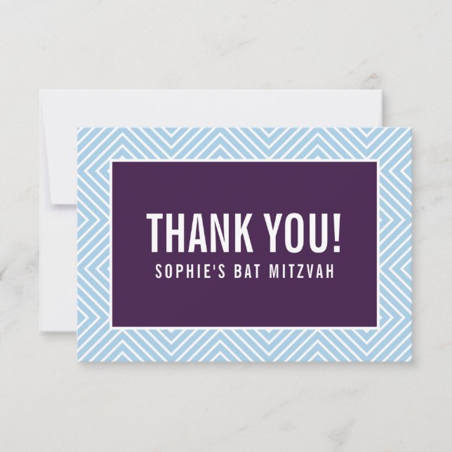 DANK IHNEN BAT MITZVAH moderne Auberginen-Pflanze  Dankeskarte (Vorderseite)