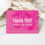 DANK IHNEN BAT MITZVAH moderne elegante Blumenrosa Dankeskarte<br><div class="desc">per kat massard >>> https://linktr.ee/simplysweetpaperie << Eine einfache, stilvolle Art zu sagen, danke an Ihre Gäste für die Teilnahme an Ihrer Veranstaltung. Als Vorlage können Sie ganz einfach Ihre eigenen Daten hinzufügen oder auf die Schaltfläche Anpassen klicken und Text, Schriftart, Größen etc. hinzufügen oder ändern TIPP: 1. Um Grafiken zu...</div>