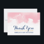 DANK IHNEN BAT MITZVAH modernen Stern PINK Aquarel Dankeskarte<br><div class="desc">per kat massard >>> kat@simplysweetPAPERIE.com << Eine einfache, stilvolle Art zu sagen, danke an Ihre Gäste für die Teilnahme an Ihrem Kind BAT MITZVAH Setup als Vorlage ist es einfach für Sie, Ihre eigenen Daten, oder klicken Sie auf die Schaltfläche Anpassen und Sie können hinzufügen oder ändern Text, Schriftart, Größen...</div>