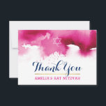 DANK IHNEN BAT MITZVAH stilvolle Sterne rosa Aquar Dankeskarte<br><div class="desc">per kat massard >>> kat@simplysweetPAPERIE.com << Eine einfache, stilvolle Art zu sagen, danke an Ihre Gäste für die Teilnahme an Ihrem Kind BAT MITZVAH Setup als Vorlage ist es einfach für Sie, Ihre eigenen Daten, oder klicken Sie auf die Schaltfläche Anpassen und Sie können hinzufügen oder ändern Text, Schriftart, Größen...</div>
