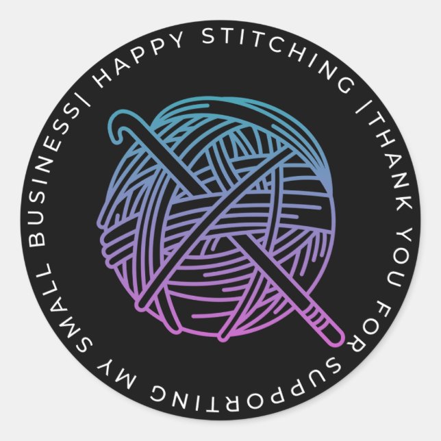 DANK IHNEN GARN STICKERS (Vorderseite)