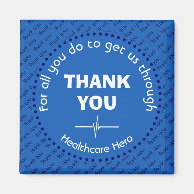 DANK IHNEN Gesundheitsfürsorge Hero NHS BLUE Magnet (Vorne)