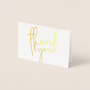 DANK IHNEN handgetippt moderne Art GOLD FOIL Foil Folienkarte