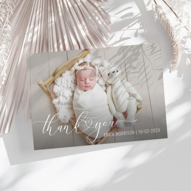 DANK IHNEN Mäßige Geburtsankündigung Einladung (Von Creator hochgeladen)