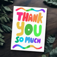 DANK IHNEN Rainbow Colorful Curvy Bubble Letters