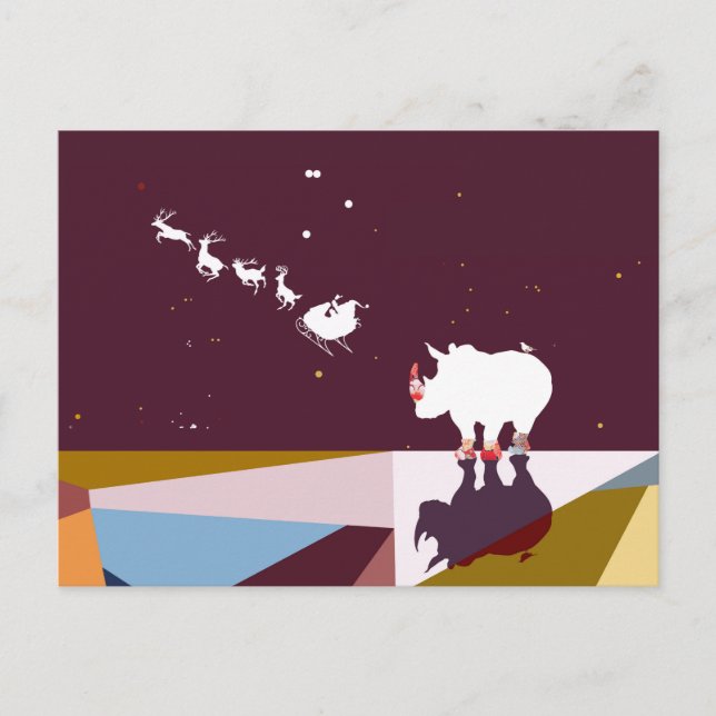 DANK IHNEN SANTA POSTKARTE (Vorderseite)