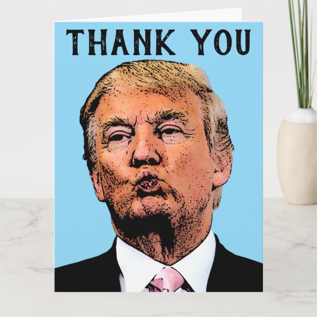 DANK IHNEN TRUMP KISS Grußkarte Karte (Vorderseite)