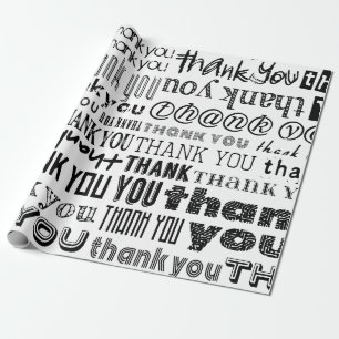 DANK IHNEN Typografie Spezialgeschenkartikel Wrap Geschenkpapier