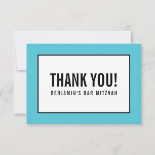DANK IHNEN viel Spaß mit kühlem schwarzen Türkis RSVP Karte