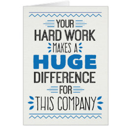 Dank, Ihre harte Arbeit unterscheidet enormes