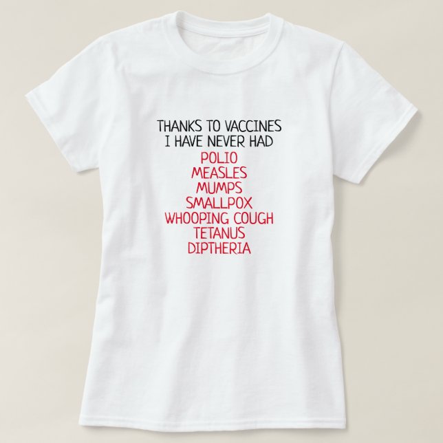 Dank Impfungen T-Shirt (Design vorne)