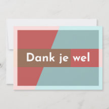 "Dank je wel"