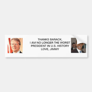 Dank Jimmy Carters Barack Obama Autoaufkleber