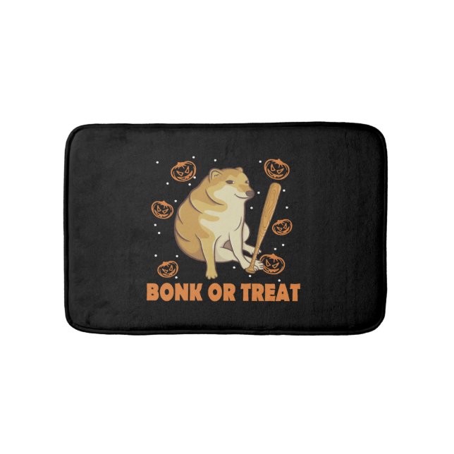Dank Meme Cheems Halloween Dog Badematte (Vorderseite)