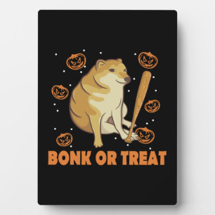 Dank Meme Cheems Halloween Hund Fotoplatte