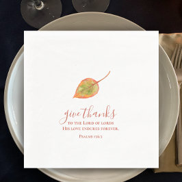 Dank minimalistischer Aquarellfarben-Erntedank Serviette